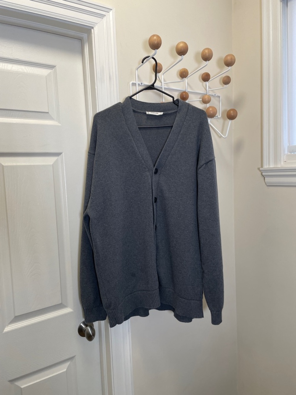 Everlane - Classic Cardigan Button Down - Grey - XL